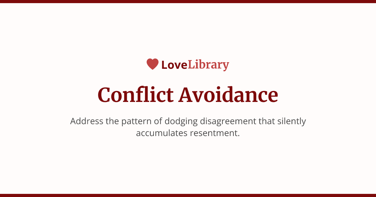 Topic Avoidance Conflict Avoidance | LoveLibrary.co
